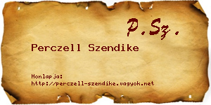 Perczell Szendike névjegykártya